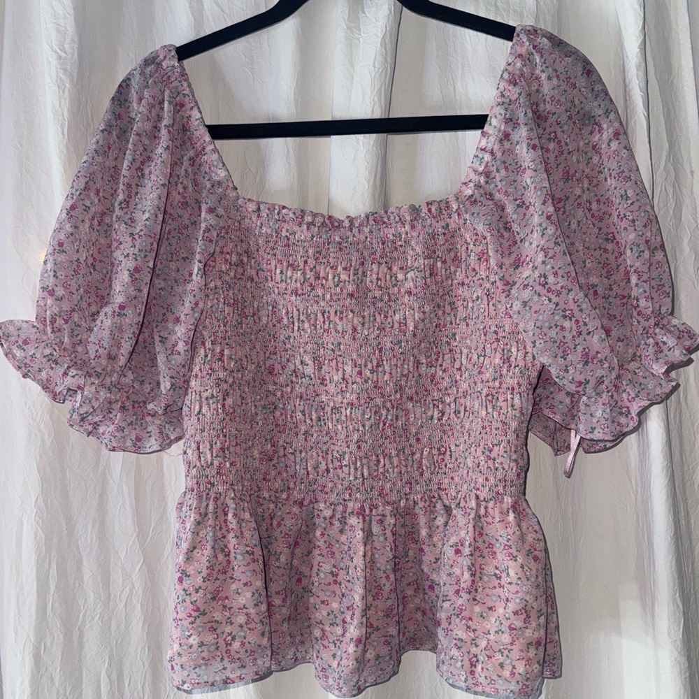 Leyden Pink Floral Blouse